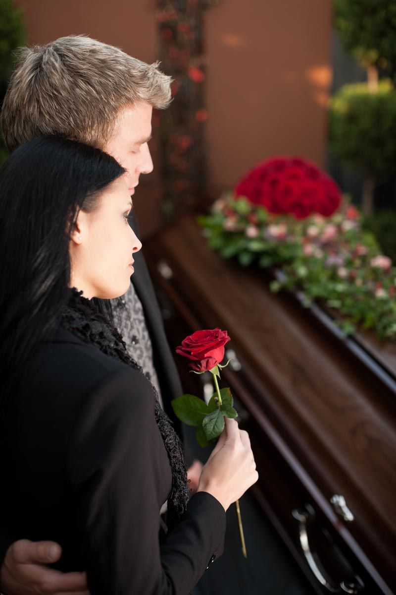 couple with rose